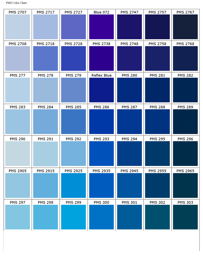 free pantone color chart